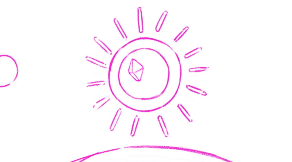 Storyboard panel 1: The funds, a diamond in a ring of light