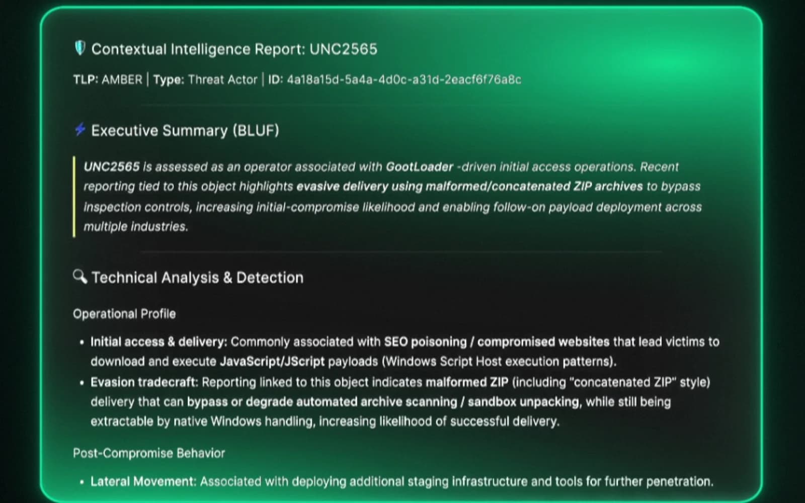Nexus AI film: A contextual intelligence report, laid out as the product shows it