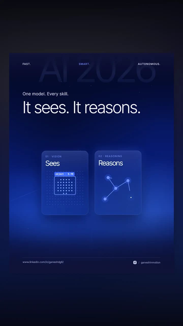 A glass card that counts and reasons, timed to the word