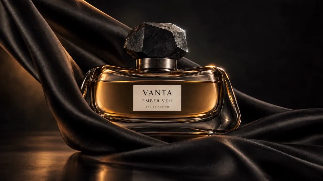 VANTA film, shot 3: Black silk reveal
